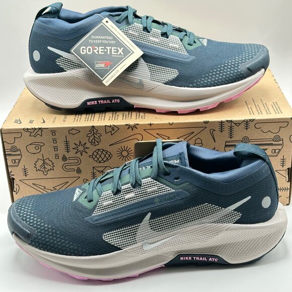 Nilke Shoes - Women’s Nike Pegasus Trail 5 GORE-TEX Armory Navy FQ0912-400 Sz Women11/ Men 9.5